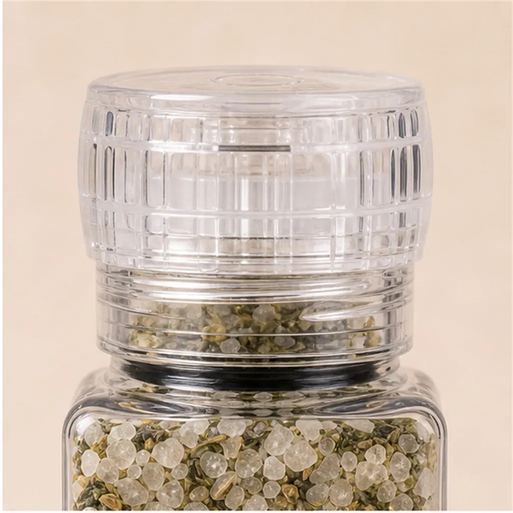 Detalle del tapón, el cuello y el sistema de cierre