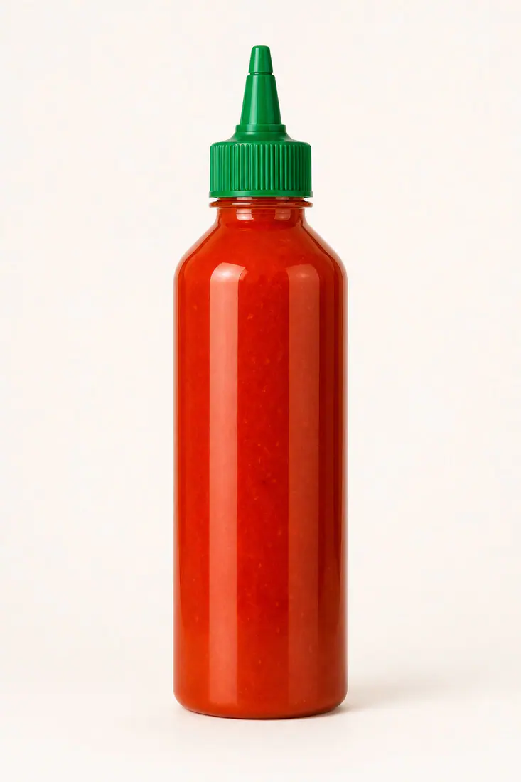 Botellas dosificadoras para salsa sriracha – vista del producto