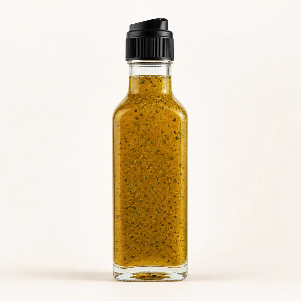 Botellas de vidrio para aliños – vista del producto