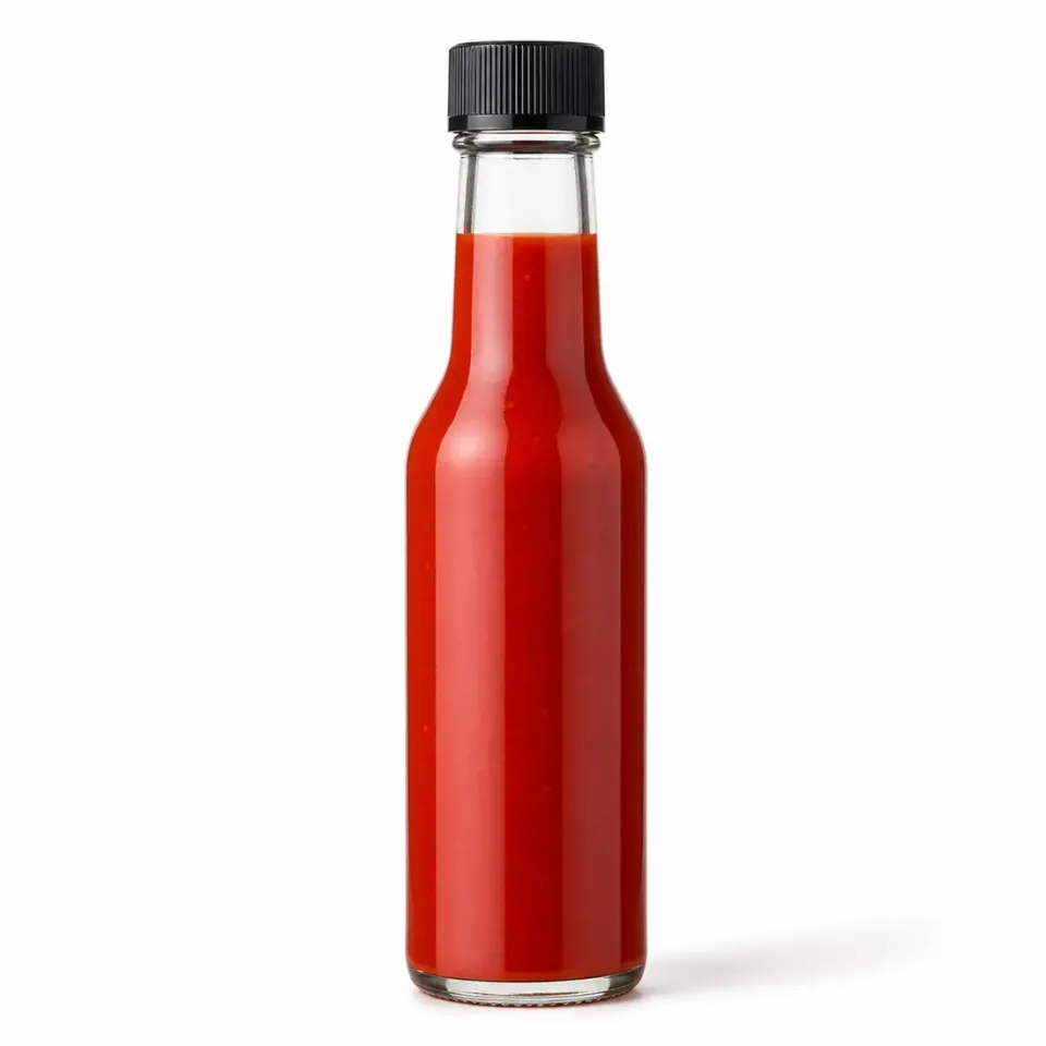 Botellas woozy de vidrio para salsas – vista del producto